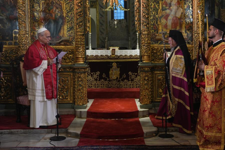 Papa 14. Leo, Ekümenik Patrikhane'yi ziyaret etti, 